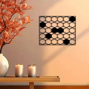 1pc Honeycomb Metal Wall Art, Memo Board Mural, Perfect for Office Wall, Modern Decor, Ideal Gift for Organizers, Rust-Resistant Metal