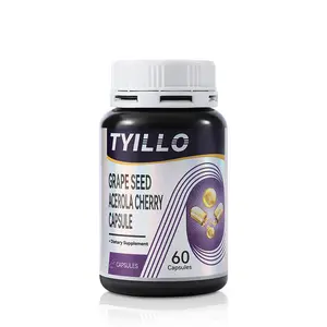 Tyillo Grapeseed Acerola Joint Health Support Antioxidant Sports Recovery Improved Circulation Uric Acid Balance Free Radical Scavenging Immune Health Skin Hydration Promotes Overall Health Dietary Supplement Adult Men and Women 60 Capsules