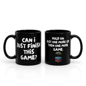 "Just One More Game" Funny Gamer Coffee Mug, 11oz/15oz Ceramic Cup, Perfect Gift for Gamers, Esports Lovers, Husband or Boyfriend, Unique Gaming Desk Decor