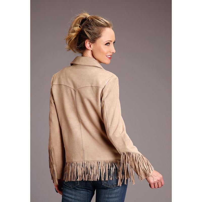 Women's Stetson Tan Suede Western Jacket w/ Fringe