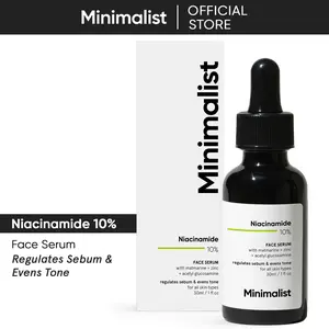 Minimalist 10% Niacinamide Face Serum for Acne, Blemishes & Oil Control | Skin Clarifying Serum for Oily Acne Prone Skin | For Women & Men | 1 Fl Oz/ 30 ml