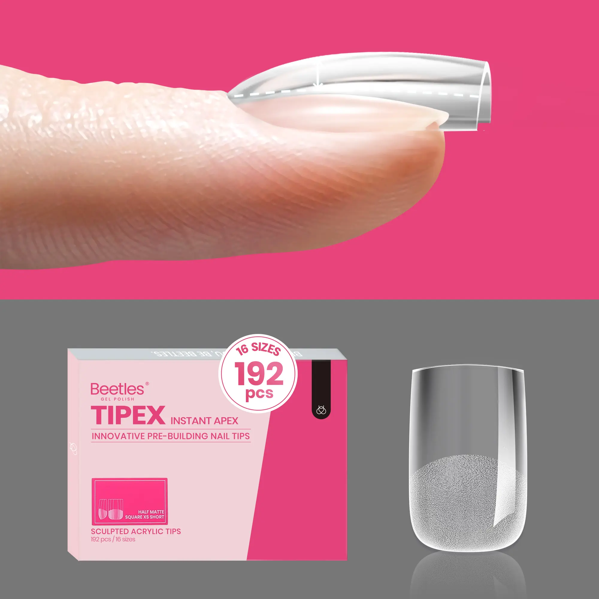 192Pcs XS Short Square（NO GLUE&Lamp）