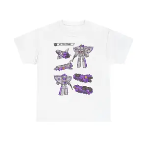 Astrotrain G1 Unisex Heavy Cotton Tee, Transformers Fan Gift Shirt, Retro Robot Space Tee, Vintage Cartoon Sci-Fi T-Shirt, Graphic Top for Casual Fabric