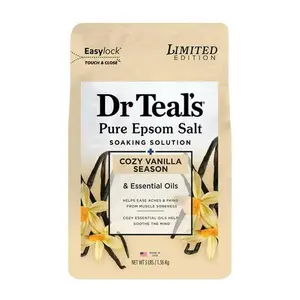 Dr Teal's Epsom Salt Magnesium Soak, Vanilla Comfort, 3 lbs