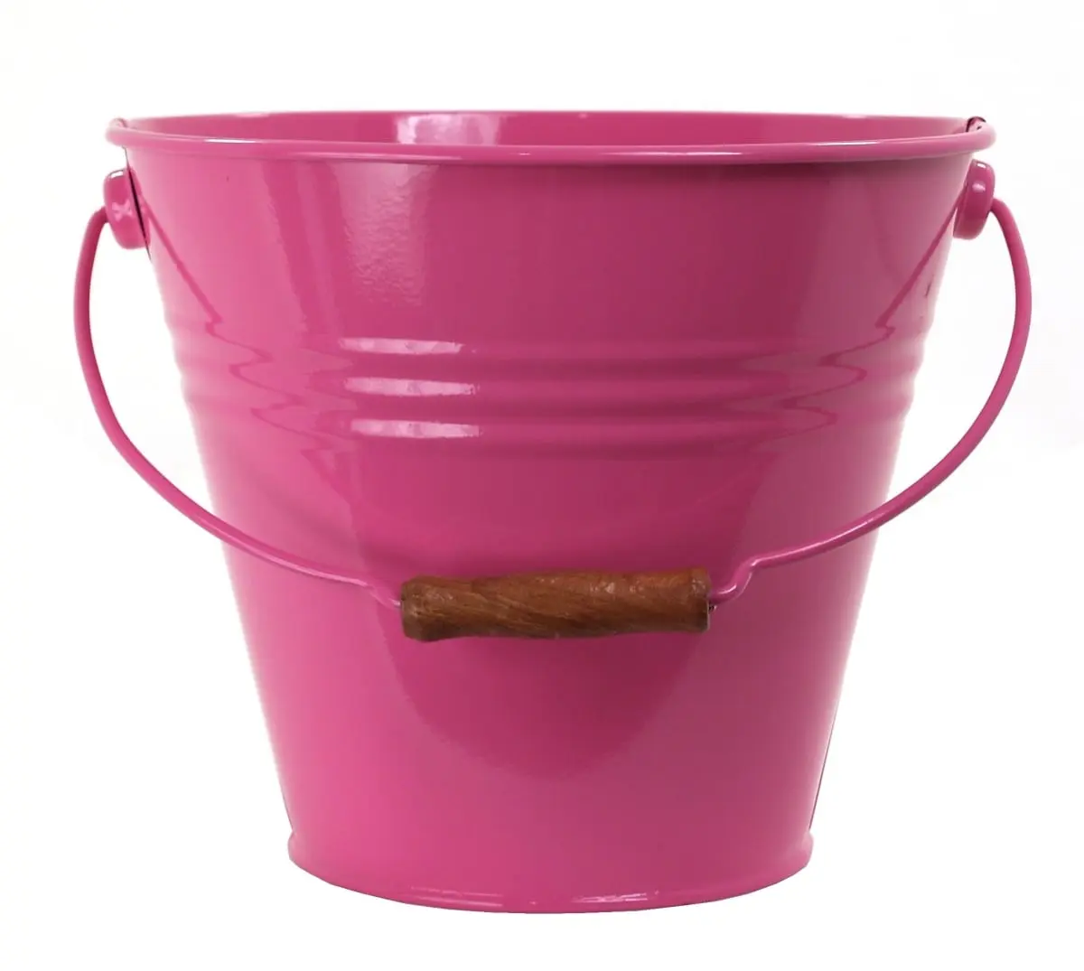 Houston International Trading 5202E HPK Enameled Galvanized Fun Pail Container, Hot Pink