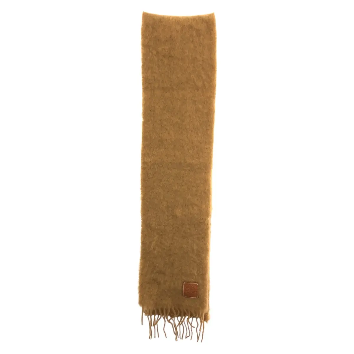 Pre-owned Loewe Wool Small Leather Goods Mohair Scarf