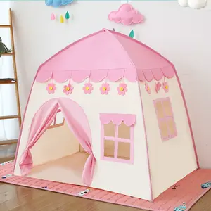 Kids Play Tent, Princess Playhouse for Girls, Indoor & Outdoor Large Fairy Castle Tent for Toddler Children, Gift Toy House