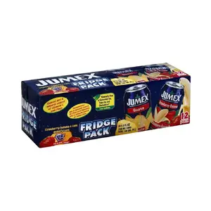 1x Jumex Guava & Strawberry Banana Nectar 12-Pack - Fruit Juice Drink Beverage Refreshing Sweet Tropical Liquid Hydration Cold Canned Pantry Essentials Picnic Party Stockup Variety Flavor Multi Pack 11.3oz 12ct Juice Natural Pure