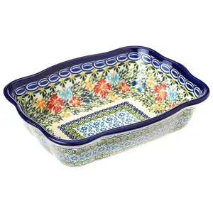 Lidia's Polish Pottery Small Fala Baker