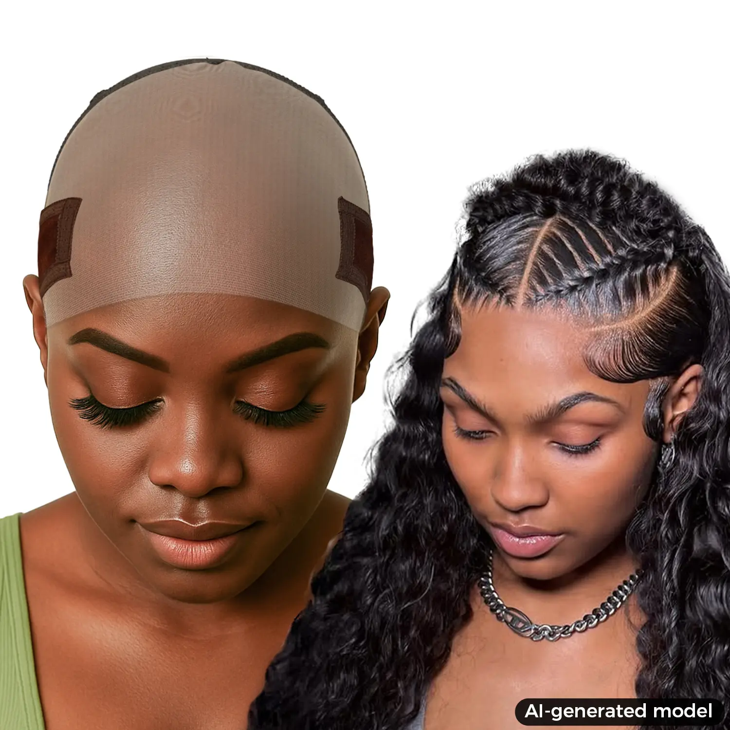Labhairs Lace-MAX Wig Grip Cap for Women - Non Slip, Adjustable Wig Caps Holds Glueless Wigs Securely in Place, Reusable HD Lace Cap with Headband for Lace Front Wigs, One Size Fits All