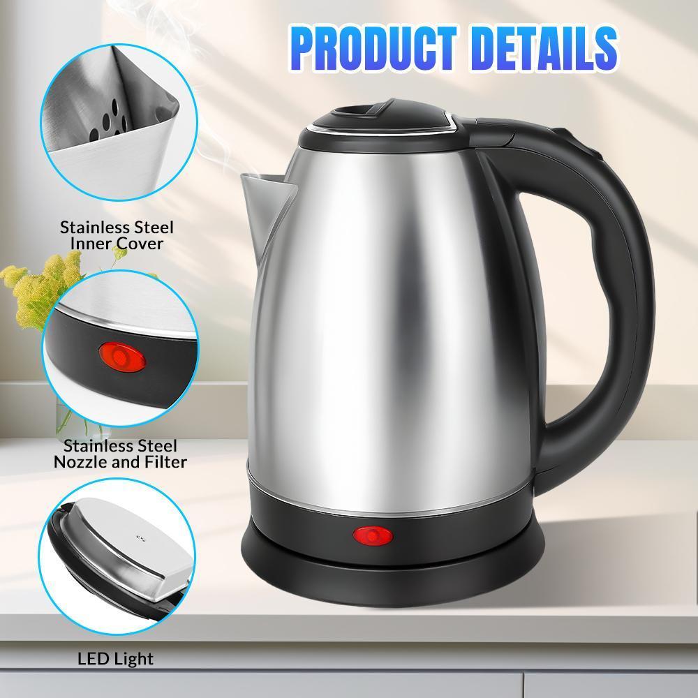 Electric Kettle 2.0L – 110V 1000W Fast Boiling, One-Touch Lid, Leak-Proof Spout & Comfort Handle, Ideal for Home, Office, Dorm, with Power Cord
