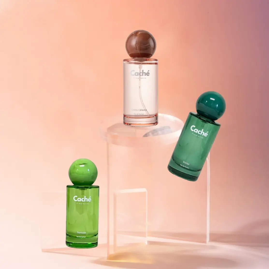 Caché Fragrance | Santalé + Cèdre Céleste + Victor | Clean Unisex Classics | Eau De Parfum (3 x 1.7oz / 50ml)