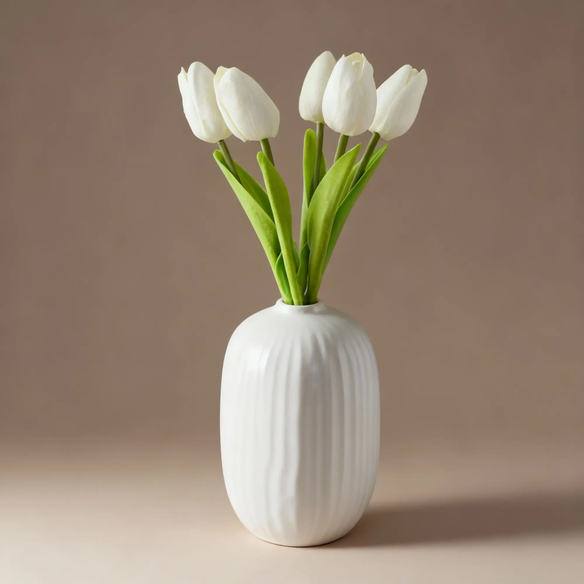 Real-Touch 13" Tulips in 6.25" Ceramic Vase - Pre-Fixed Spring Decor for Tabletop & Entryway - Durable Ceramic & Plastic Material - Easy Display & Versatile Decoration