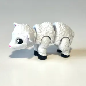 Flexi Lamb - 3D Printed Articulating Figure Decor Lightweight