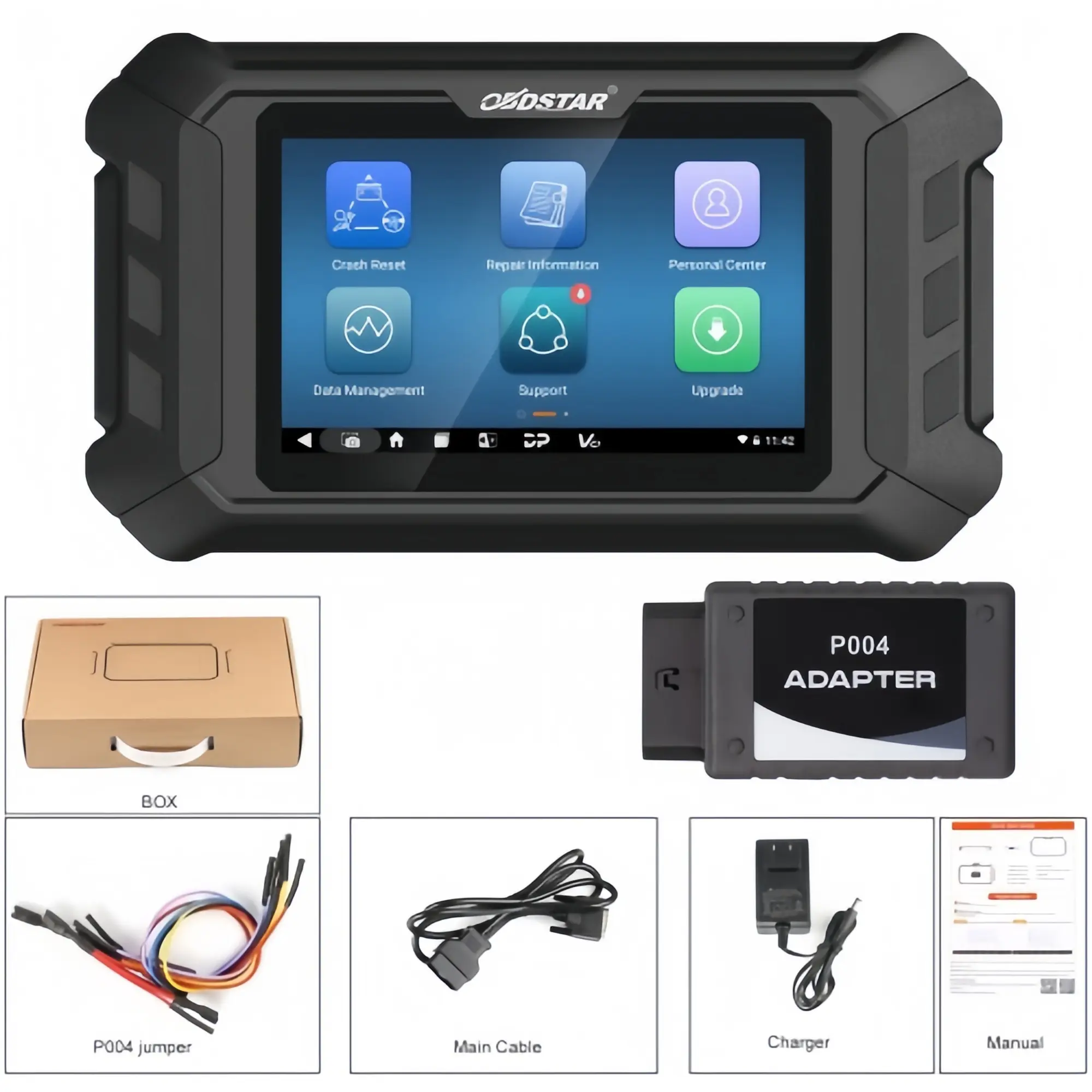 OBDSTAR P50 Automotive Diagnostic Tool, Car Repair & Electronic Repair Tool with OBD/Bench Support (Covers 86 Brands, 11600+ ECU Part Numbers) for Key System Maintenance Tasks