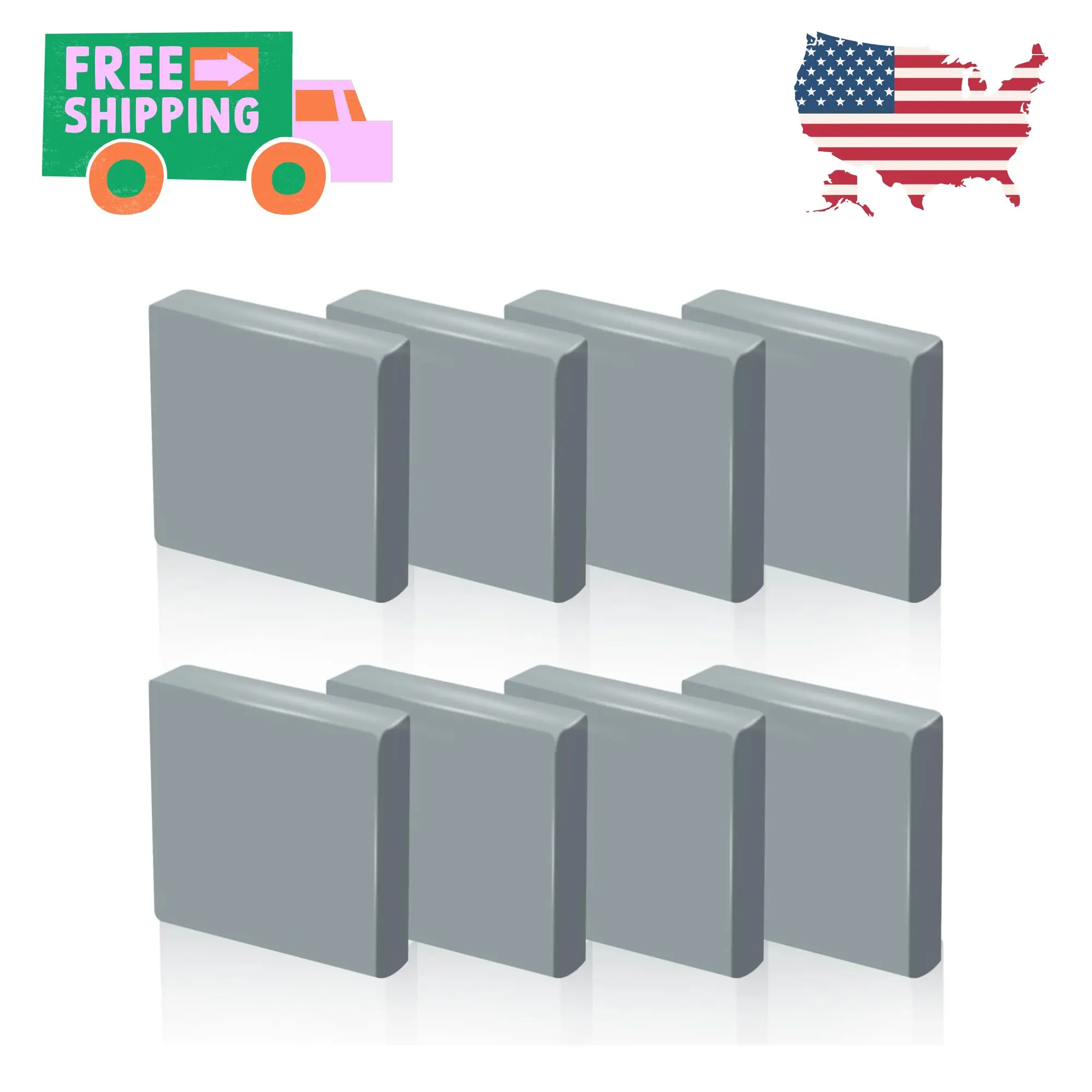 Kneaded Erasers for Artists, Large Size Grey Kneadable Eraser Charcoal Pencils, Sketching Supplies (8 Pack)