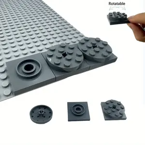 15PCS 4x4 Turntable Base Compatible Small Particles 61485 87081 60474 Building Blocks Parts Educational Creative Toy for Children