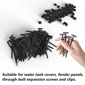100pcs Nylon Universal Cable Tie Buckle with Pin & Button Self-Locking Design for Car Daily Repair and Maintenance No Tools Required UV-Resistant Durable Compact Lightweight Essential Tool for Bumpers Fenders Trunk Liners Engine Fenders and Chassis Guards