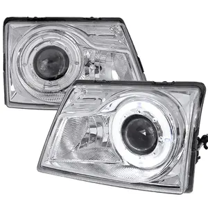 1998-2000 Ranger Halo Projector Headlight Assemblies (Chrome Housing/Clear Lens)
