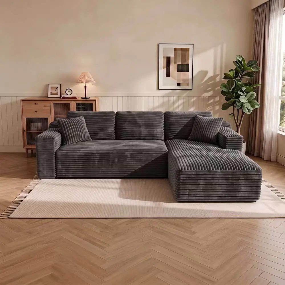 106in Gray L-Shaped Right Chaise