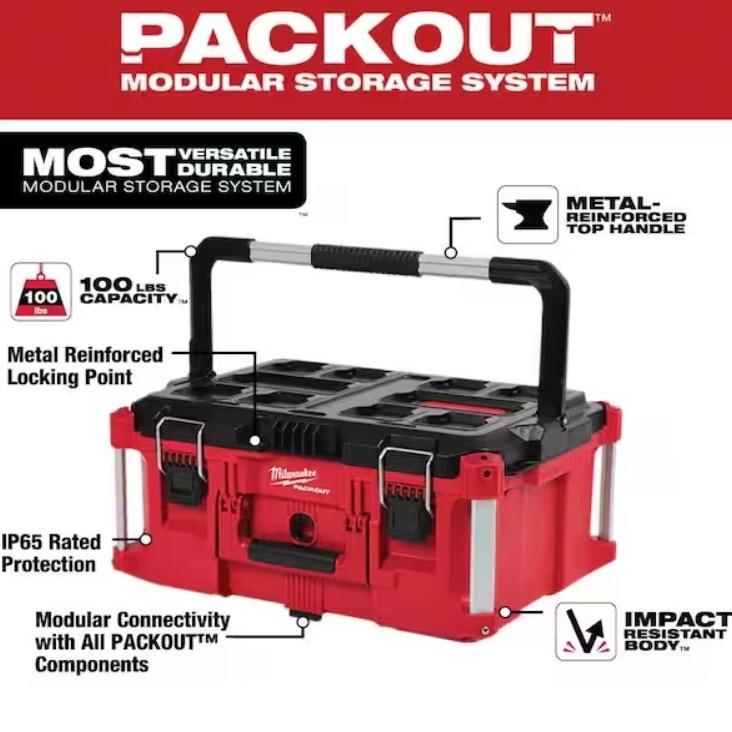 Milwaukee PACKOUT 22 in. Rolling Tool Box and 22 in. Large Tool Box
