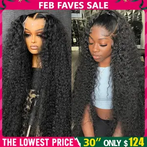 [NEW] Bling Hair Deep Wave 13x6 HD Lace Frontal Wig Water Wave HD Transparent 13x4 Deep Curly Lace Frontal Human Hair Wigs For Women TikTokShopHolidayHaul
