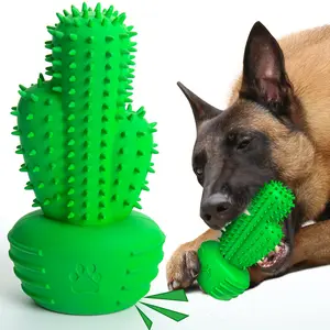 Dog Chew Toys for Aggressive Chewers - Indestructible Dog Toy Made with 100% Natural Rubber Chew Toys for Dogs Interactive Chew Cactus Shaped Tough Dog Toys & Durable Chew Long Lasting Dog Chews with Voice Activation, Fun Toy to Keep Your Dog Busy