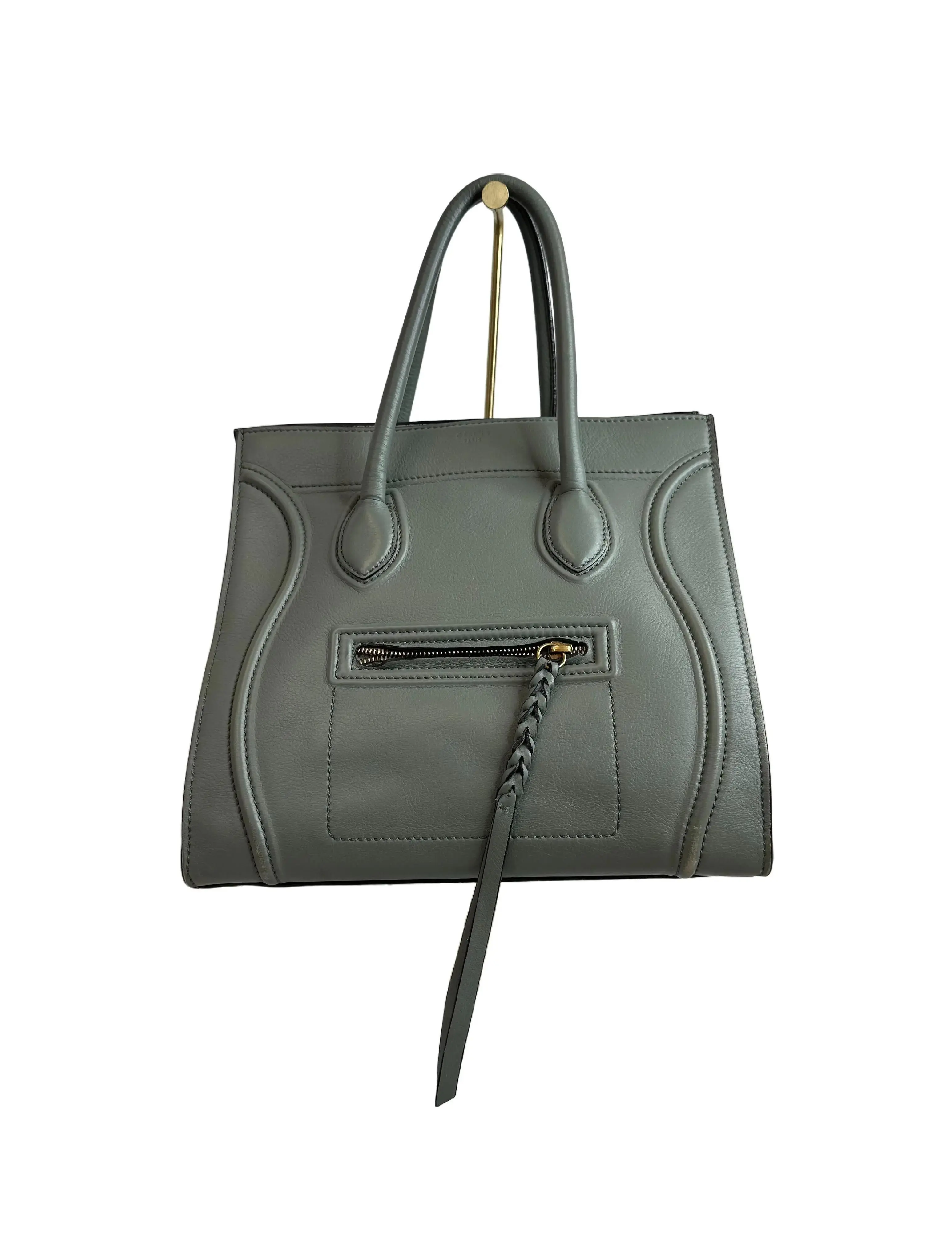 Pre-owned Pre-Owned Celine LEATHER Tote Bags Celine Celine Celine Celine Celine Celine Celine Celine Celine Celine Celine Celine Celine CELINE PHANTOM LUGGAGE DARK GRAY VERY GOOD CONDITION