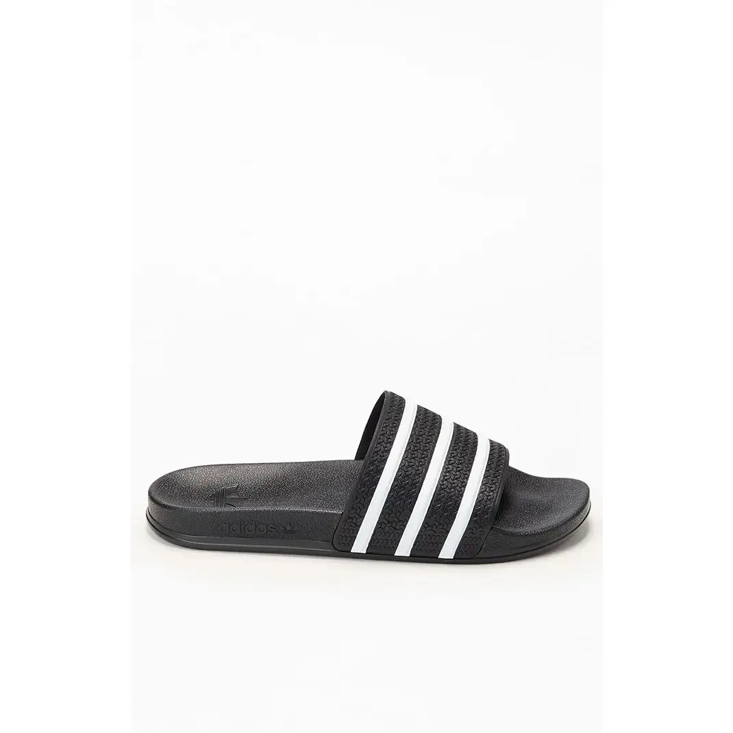 adidas Men's Black & WhiteÂ AdiletteÂ CF Slides