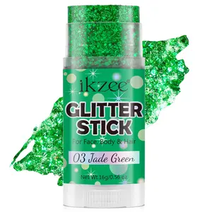 Body Glitter Stick, Chunky Shimming Makeup Sticks for Face, Lips, Eyes, Hair, Party Glitter Gel for Singer Concert Music Festival