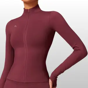 LAETA Elate Contour Zip Jacket – 90% Nylon 10% Spandex Full-Length Zip Up | Snatching Fit, Sculpting Contour, Thumbholes, Womenswear