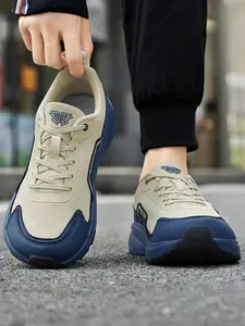 Unisex Wide Width Mesh Breathable Running Shoes Wide Toe Non-Squeezing Soft Elastic Cushion Sports Casual Shoes