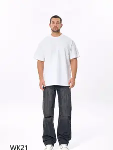 WEEHOURS WK21 Premium Salt Washed Black Denim - No Fade, No Dark Water, Heavyweight Rigid Fit Fabric Leather Menswear Pants Fashion Grey Jeans