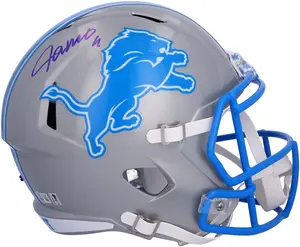 Jameson Williams Detroit Lions Autographed 2024 Riddell Speed Replica Helmet - Fanatics Authentic Certified