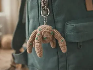 Rocky Crochet Keychain Project Hail Mary, Amigurumi Eridian Alien Plush, Sci Fi Character Bag Charm, Cute Space Creature Gift