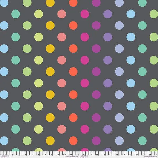 Fabric FreeSpirit Tula Pink Shadow Disco Poms True Colors Graywork Minky by the Quarter Yard MKTP011.SHADOW