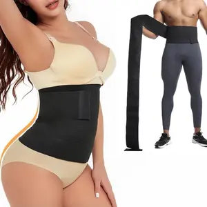 Waist Trainer for Women Bandage Wrap Sauna Belt Long,Tummy Wraps Belly Body Shaper Waist Trimmer Belt with loop Shapewear