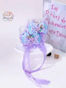 2Pcs-Enchanted Garden: Heirloom Lavender Sakura Bows