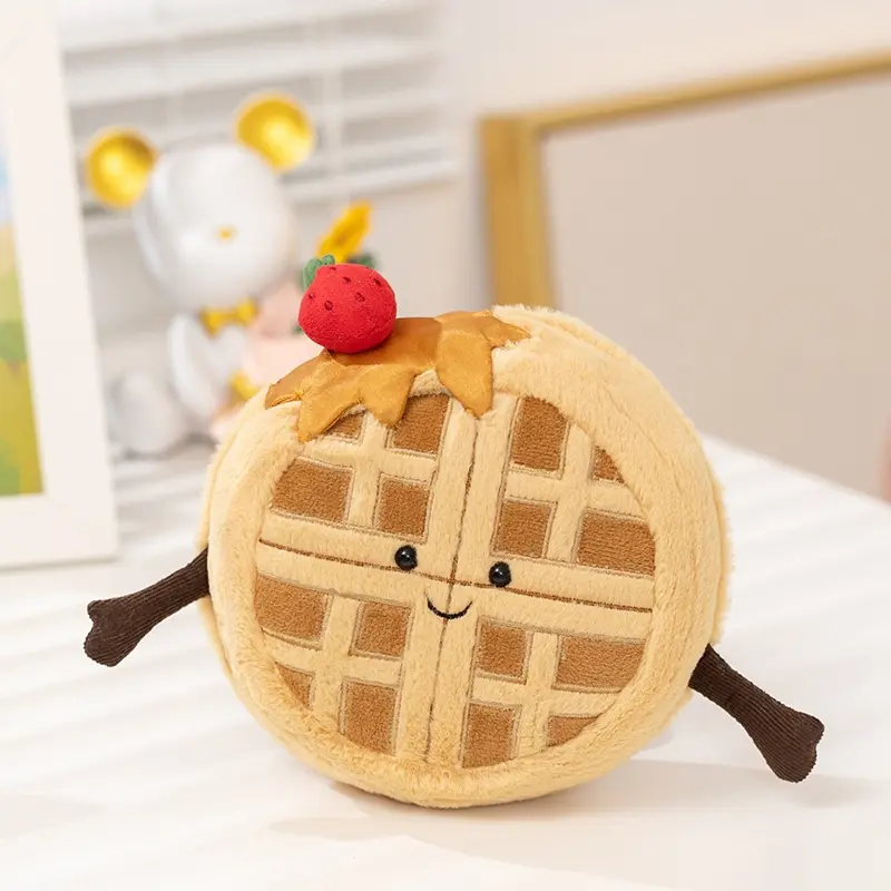 Jellycat Cute Pie Plush with Strawberry Topping, Amuseables Dessert Plush Toy, Soft Kawaii Stuffed Animal for Collectors, Baby Shower & Holiday Gift, Keychains