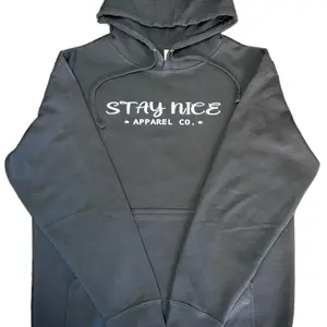 Stay Nice Apparel Co. Unisex Pullover Hoodie Black with Front Logo Print