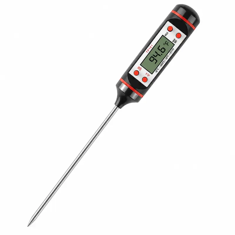 Digital Food Kitchen Thermometer – Ultra-Fast Dual Display Meat Thermometer, Stainless Steel Probe for Grilling, Bar-B-Q, Cooking & Kitchen