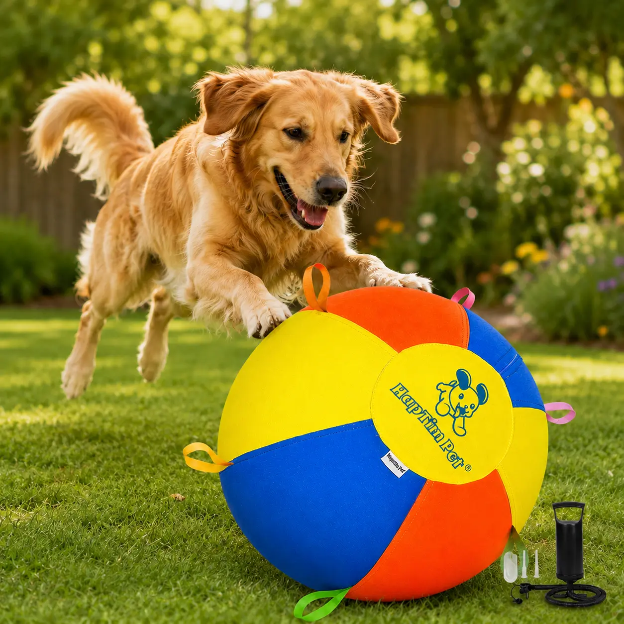 Inflatable Herding Ball for Dogs - Interactive Training Ball, Push & Chase Outdoor Dog Toy (Not for Aggressive Chewers)