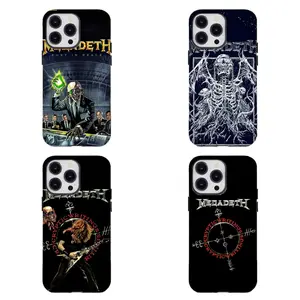 M-Megadeth Thrash Metal Phone Case Vintage Rust In Peace Album Art Design Compatible for iPhone 17 16 15 14 13 12 11 and for Samsung S21-S25 Ideal Gift for Heavy Metal Music Fans