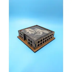 Honey Bee Slate Coaster Set