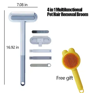 Cfume Pet Hair Remover Lint Brush & Scraper - Dog & Cat Grooming Essential Fur Removal Tool for Sofas, Beds