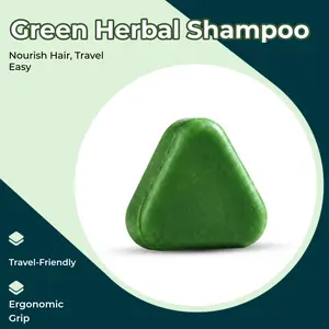 Triangle Shampoo Stick Seven Types of Green Herbal Soap Shampoo for Women and Men Soothing Strengthening Hair Care Growth Enhancement Thickening Plumpness, Oil Control, Adults