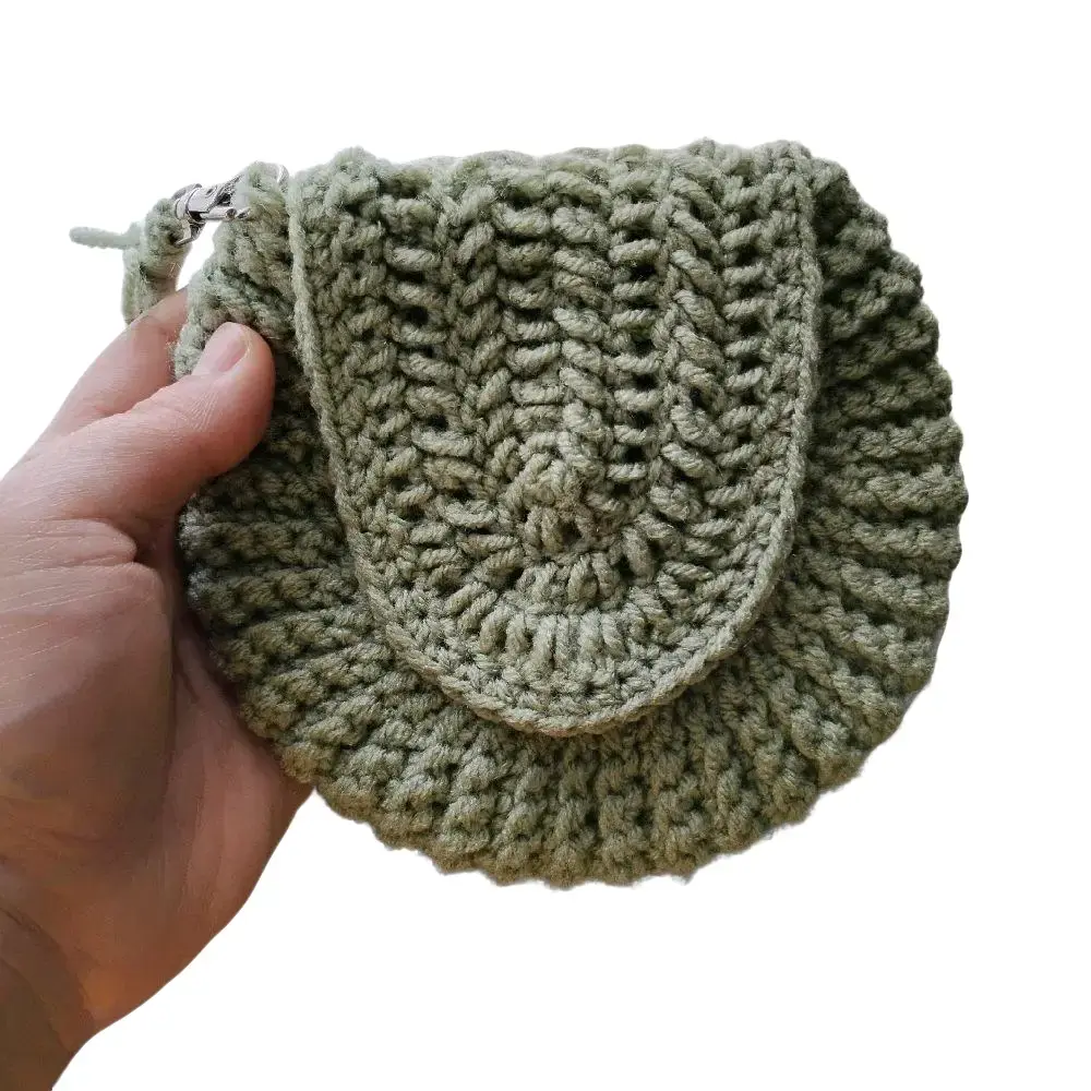 Beautiful Handmade Wallet - Green Crochet Design, Crafted with Care