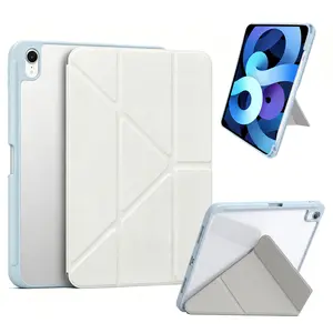Multi-Fold Tablet Case for 2024 Pro (13in/11in), 2020-2022 Pro (11in) – Clear Shockproof Protective Folio Cover with Stand, Auto Wake/Sleep, Lightweight Protection for Students Protection  Casing