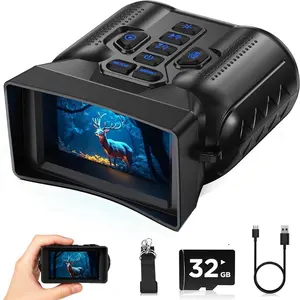 Night Vision Goggles,4K Night Vision Binoculars for Adults with 5000mAh Rechargeable Battery,1000FT Infrared Range,16X Zoom,32GB TF Card,Photo&Video Recording,Compact Design,Ideal Gifts for Men