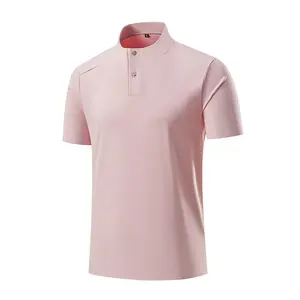 2026 New Men’s Stand Collar Half-Zip Polo Shirt, Summer Cooling Short Sleeve Casual T‑Shirt, Solid Color Versatile Minimalist Design, Premium Quality
